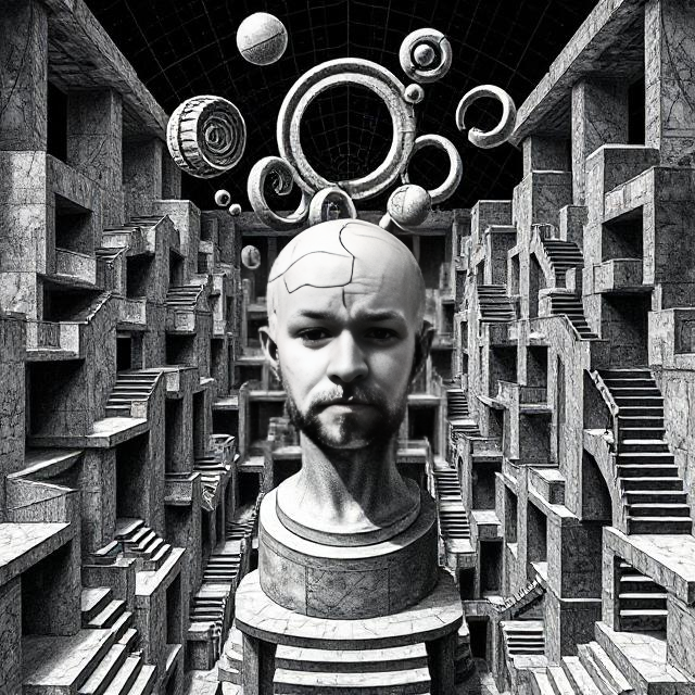 Host in surreal paranormal setting